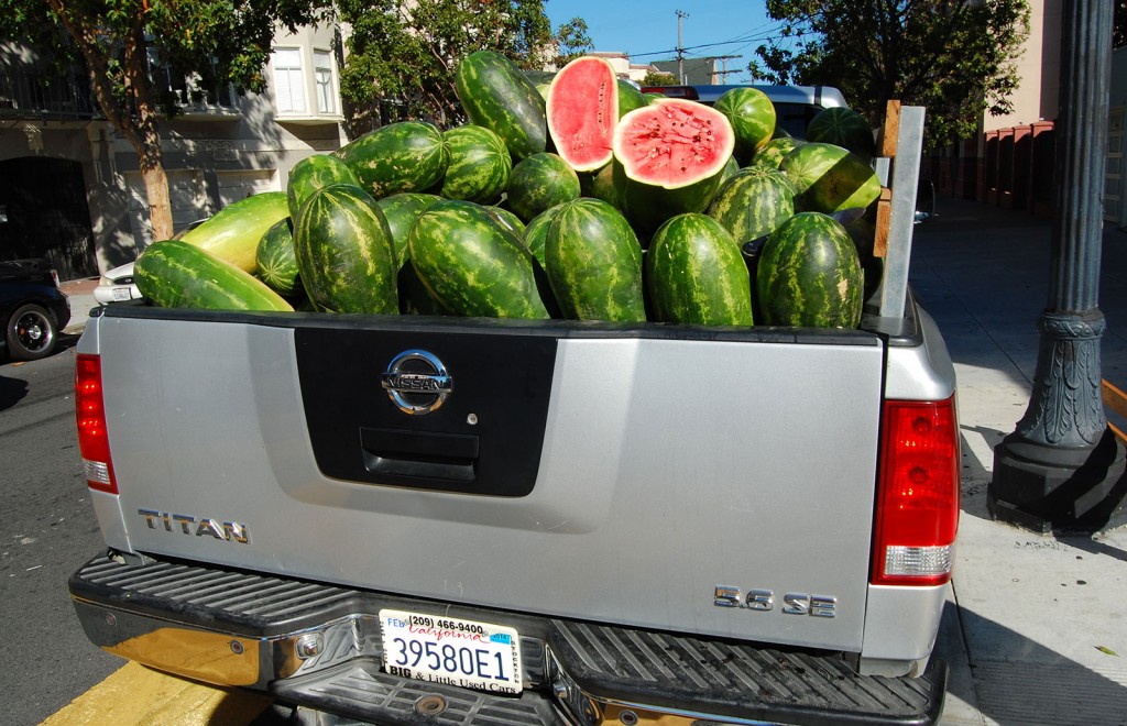 SNAP Watermelon for Sale at 21st and Capp Mission Local
