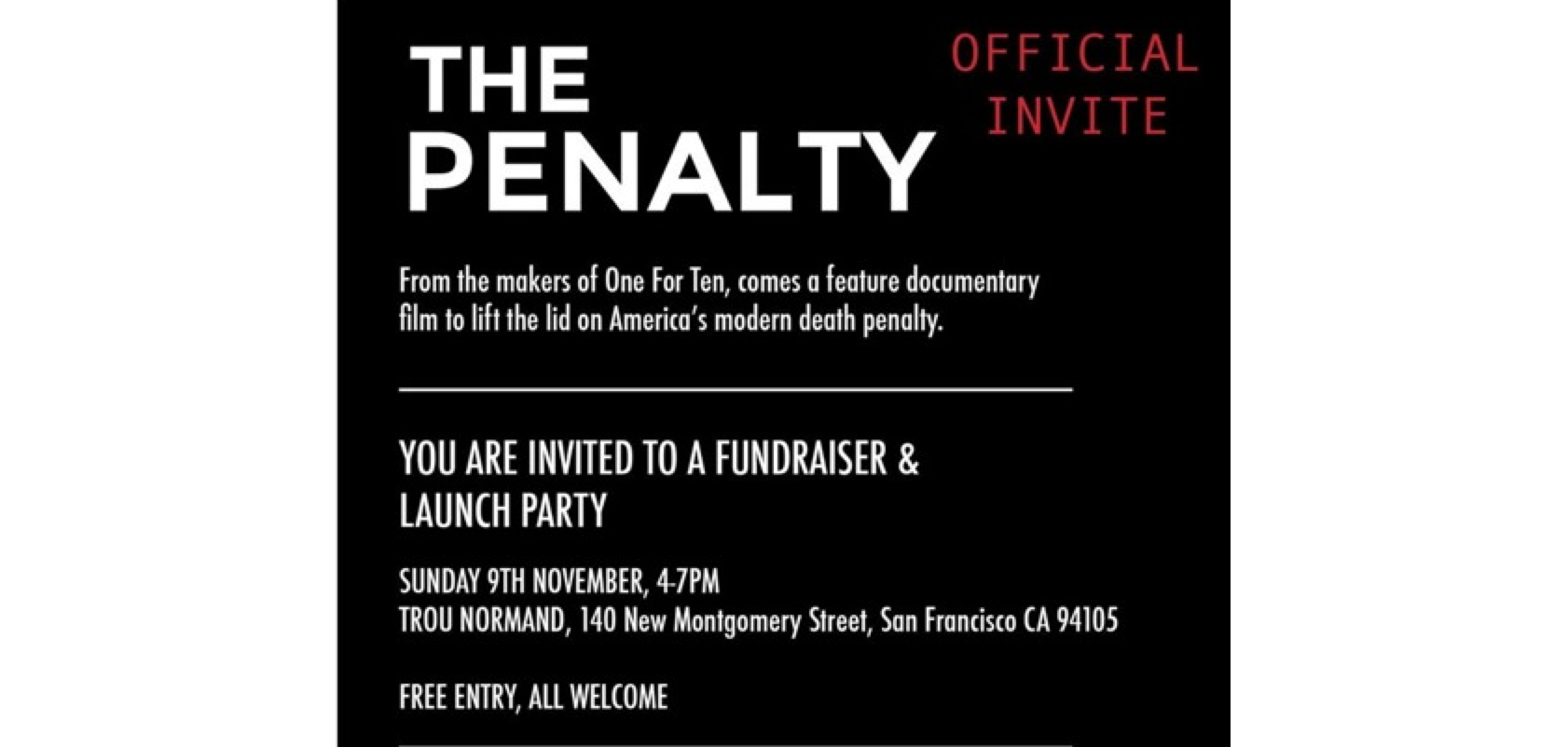 Penalty One Launch Party on Sunday - Mission Local