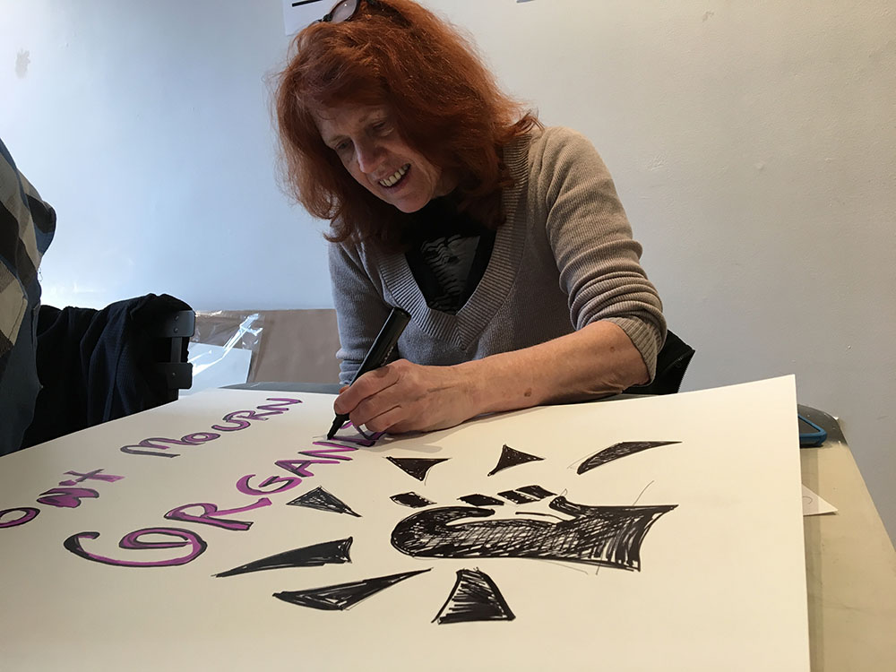 Neighbors Design Signs for a Weekend of Protests - Mission Local
