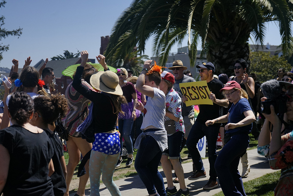 Protesters fill the Mission District in a day of peaceful rallies and ...