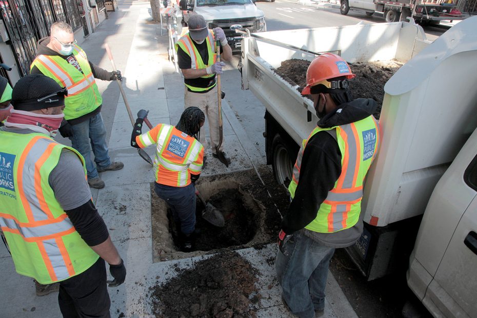 Digging the hole on 24th Street
