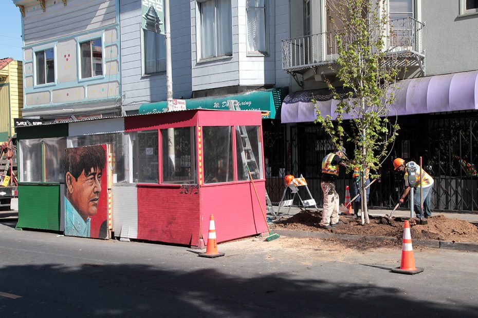 Finishing touches on trees