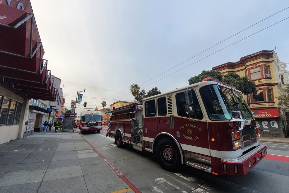 Fire Trucks. Mission Street.