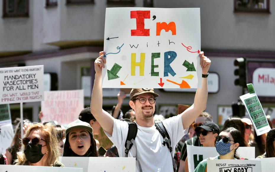 I'm here sign, abortion rights