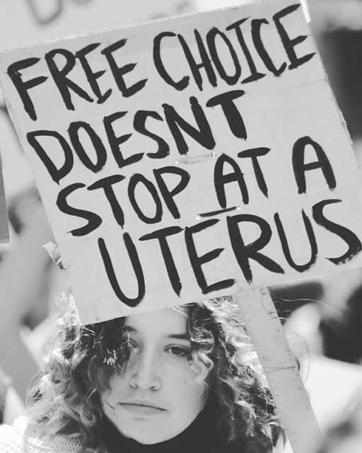 Sign Free speach does not stop at a uteras.