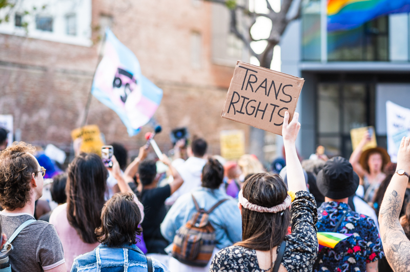 Trans riights sign from Transmarch
