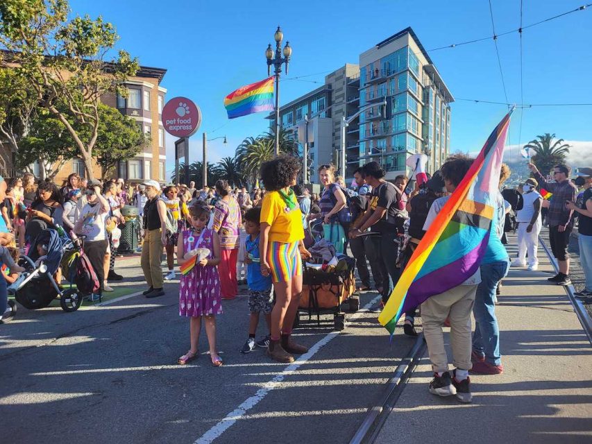 Trans March as it moves through the Mission