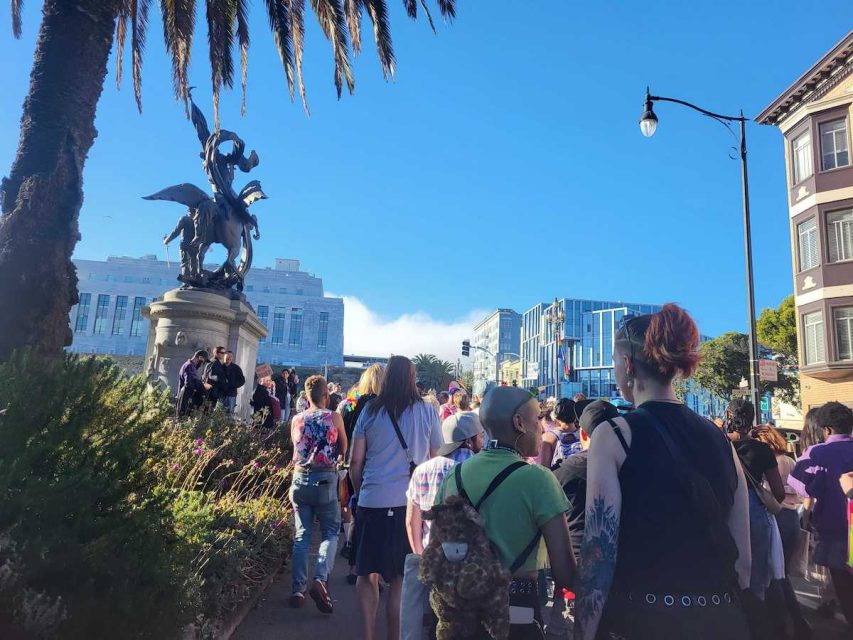 crowd at Dolores Park during Trans March