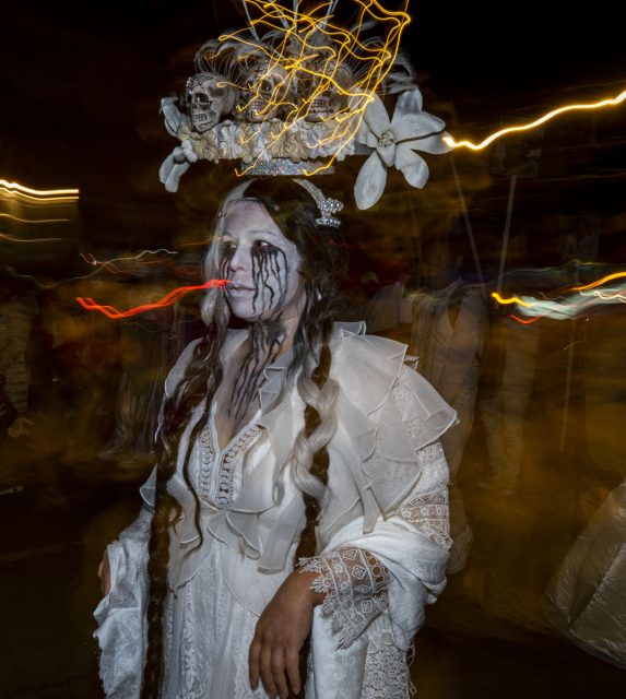 Catarina, dressed for day of the dead.