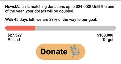 Fundraising thermometor with Donate button 