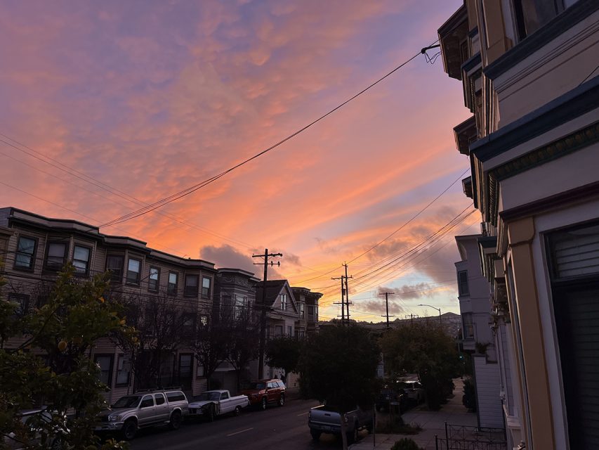 Beautiful night sky sunset.