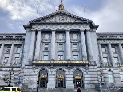The front of San Francisco City Hall