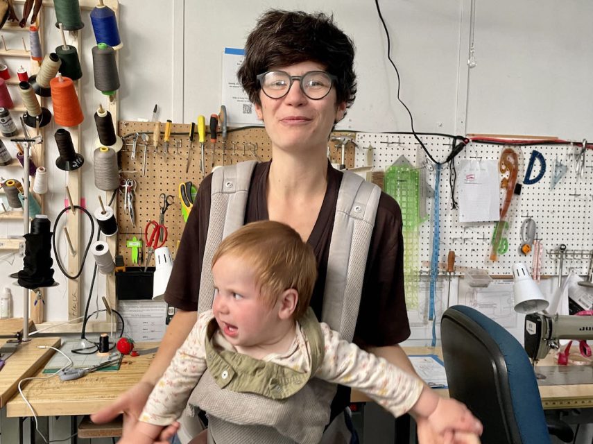 A person with a baby