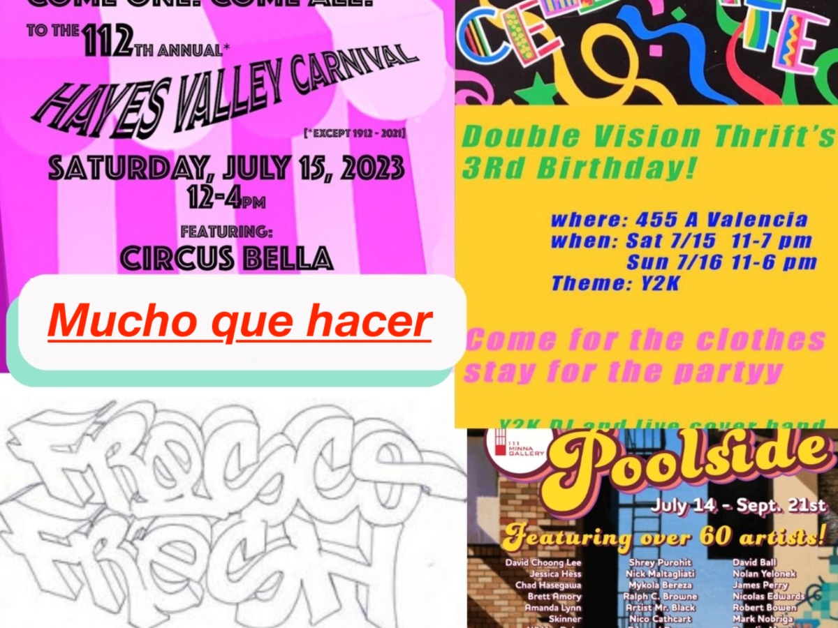 Mucho que hacer Frisco Fresh, Double Vision Thrift sale, Hayes Valley