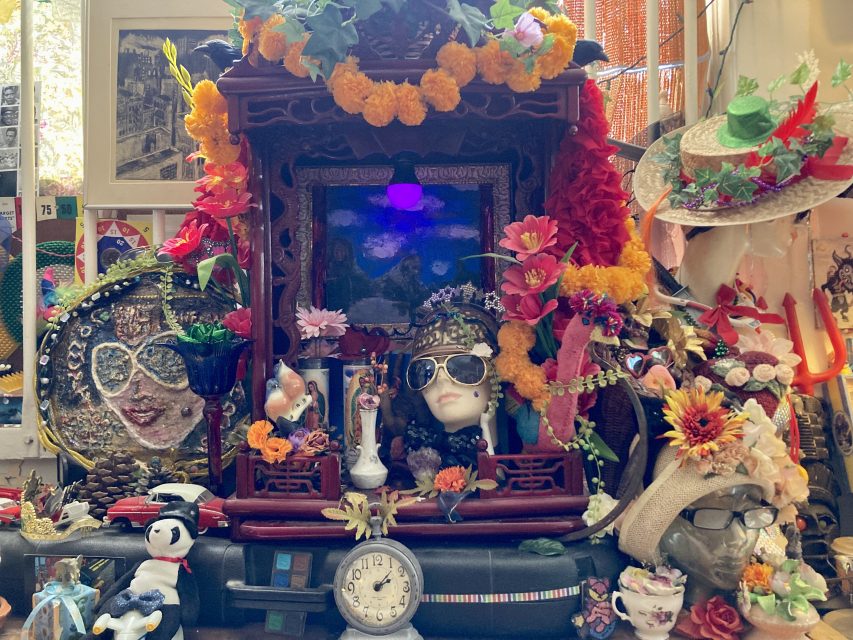 A shrine of various collected items