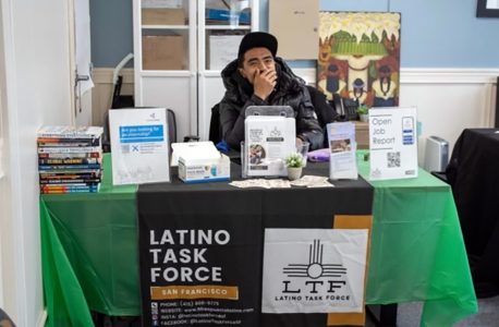 The victim of the Mission Rec Center killing, Damien Gonzalez, at a Latino Task Force event.