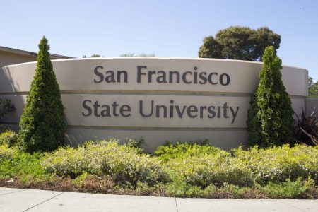 San Francisco State University campus sign