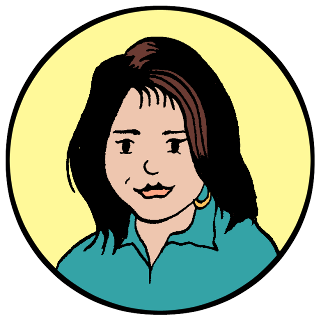 An illustration of District 1 supervisor candidate Marjan Philhour