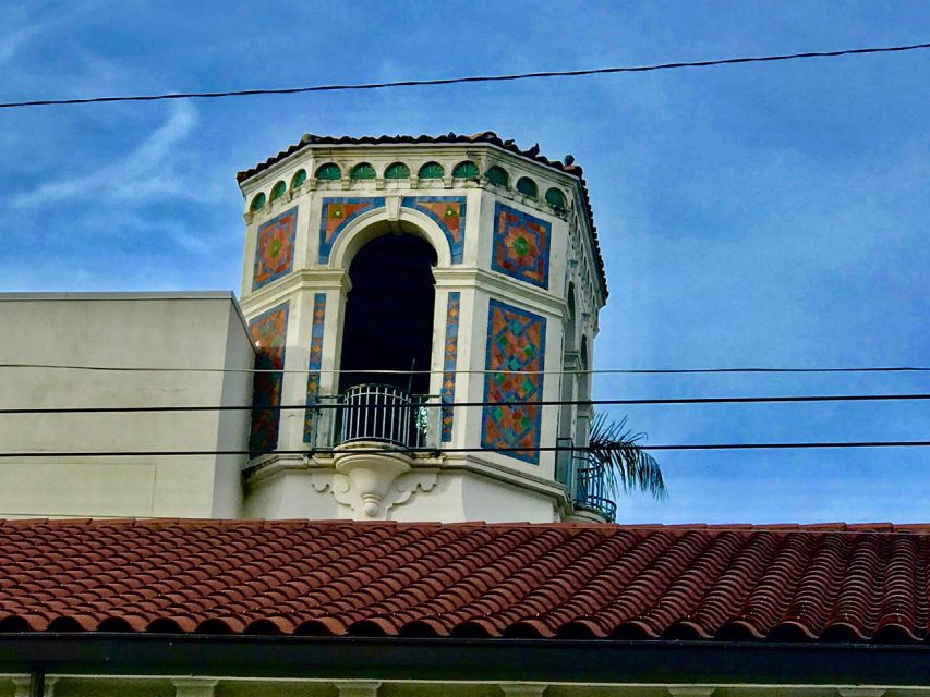 A clock tower on top of a building.